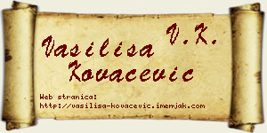 Vasilisa Kovačević vizit kartica